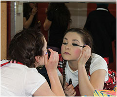 Getting ready for a performance