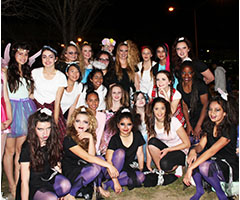 Students participating in Dancefest