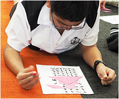 Students enjoying a day of Maths games